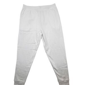 Cocoburry Mens Womens Unisex White Jogger Pants L